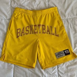 Basketball skateboards by Heron Preston gym shorts